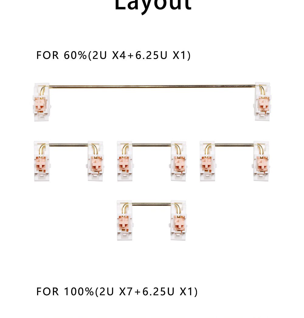 Sadan Plate Mounted Stabilizer for Custom Mechanical Keyboard YC66 Zeeyoo 68 YC96 Womier XS87 holy panda colorway yellow red Sadan Plate Mounted Stabilizer for Custom Mechanical Keyboard YC66 Zeeyoo 68 YC96 Womier XS87 holy panda colorway yellow red