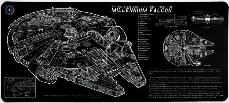 Mechanical keyboard Millennium Falcon Mousepad 900 400 4 mm non Stitched Edges Soft/Rubber High quality YT-1300 Mechanical keyboard Millennium Falcon Mousepad 900 400 4 mm non Stitched Edges Soft/Rubber High quality YT-1300