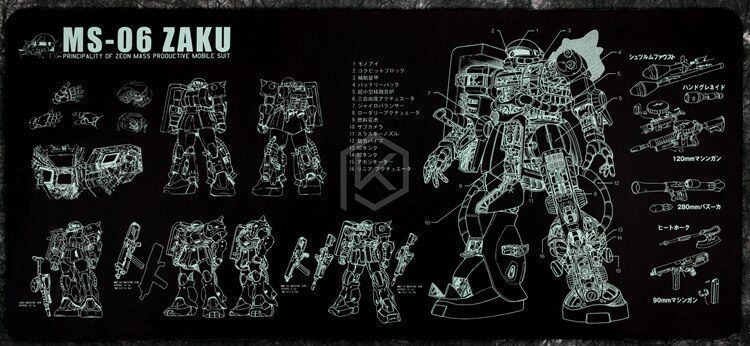 Mechanical keyboard Mousepad zaku II ms-06 900 400 4 mm non Stitched Edges Soft/Rubber High quality Mechanical keyboard Mousepad zaku II ms-06 900 400 4 mm non Stitched Edges Soft/Rubber High quality