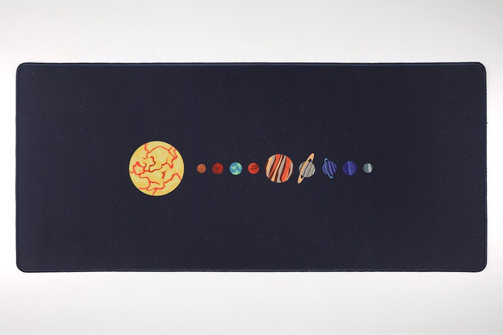 Mechanical keyboard Mousepad Solar System Planet 900 400 4mm Stitched Edges /Rubber High quality soft outer space Universe SUN Mechanical keyboard Mousepad Solar System Planet 900 400 4mm Stitched Edges /Rubber High quality soft outer space Universe SUN