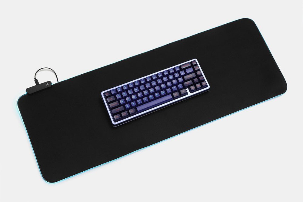 Satan RGB Light Edge Deskmat Mechanical keyboard Mousepad Black color 800 300 4mm Stitched Edges Rubber High quality soft Satan RGB Light Edge Deskmat Mechanical keyboard Mousepad Black color 800 300 4mm Stitched Edges Rubber High quality soft