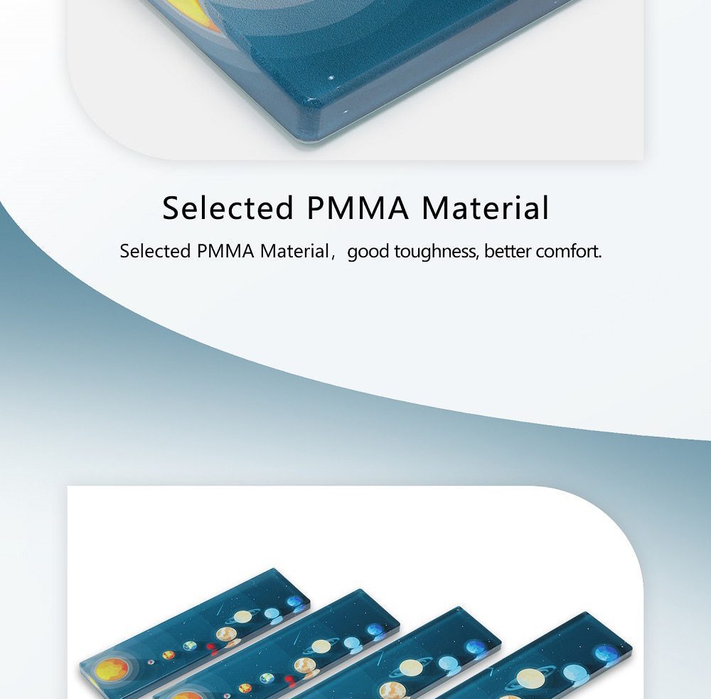mStone PMMA Solar System Wrist Rest with Rubber Feet for mechanical keyboards gh60 xd60 xd64 80% 87 100% 104 xd84 BM60 BM65 BM68 mStone PMMA Solar System Wrist Rest with Rubber Feet for mechanical keyboards gh60 xd60 xd64 80% 87 100% 104 xd84 BM60 BM65 BM68