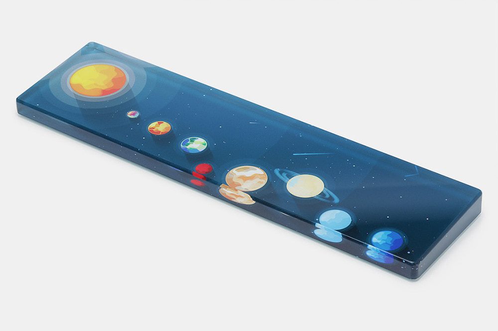 mStone PMMA Solar System Wrist Rest with Rubber Feet for mechanical keyboards gh60 xd60 xd64 80% 87 100% 104 xd84 BM60 BM65 BM68 mStone PMMA Solar System Wrist Rest with Rubber Feet for mechanical keyboards gh60 xd60 xd64 80% 87 100% 104 xd84 BM60 BM65 BM68