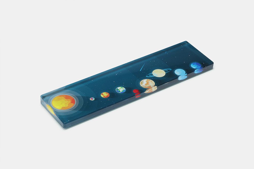 mStone PMMA Solar System Wrist Rest with Rubber Feet for mechanical keyboards gh60 xd60 xd64 80% 87 100% 104 xd84 BM60 BM65 BM68 mStone PMMA Solar System Wrist Rest with Rubber Feet for mechanical keyboards gh60 xd60 xd64 80% 87 100% 104 xd84 BM60 BM65 BM68