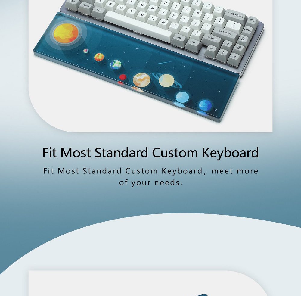 mStone PMMA Solar System Wrist Rest with Rubber Feet for mechanical keyboards gh60 xd60 xd64 80% 87 100% 104 xd84 BM60 BM65 BM68 mStone PMMA Solar System Wrist Rest with Rubber Feet for mechanical keyboards gh60 xd60 xd64 80% 87 100% 104 xd84 BM60 BM65 BM68
