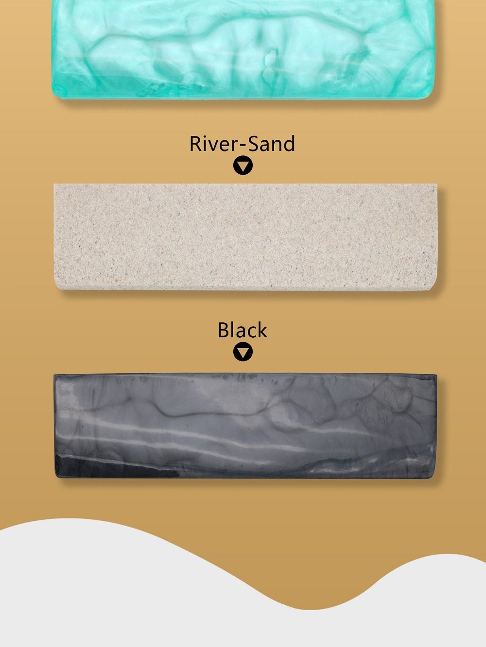 LOOP Resin Wrist Rest Handmade Wrist with Rubber feet for mechanical keyboards gh60 xd60 xd64 60% Poker 87