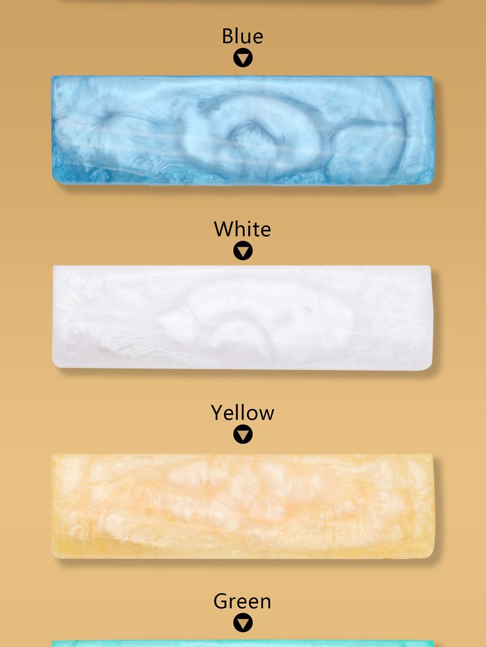 LOOP Resin Wrist Rest Handmade Wrist with Rubber feet for mechanical keyboards gh60 xd60 xd64 60% Poker 87