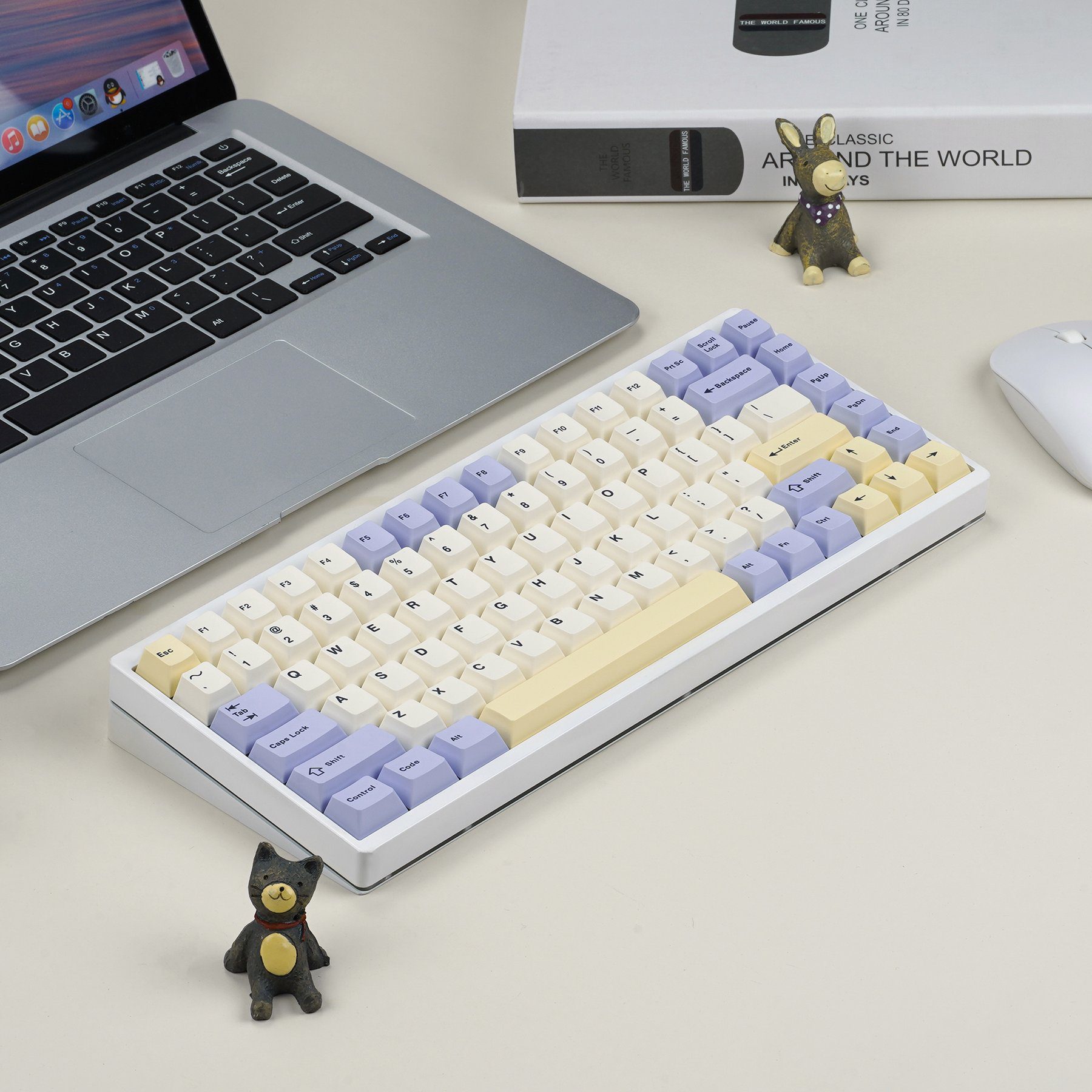 EnjoyPBT 157 Keys Simple Pruple Dye-Subbed Cherry Profile Keycap Set For MX Mechanical Keyboard 61/63/67/68/84/87/104 Layout EnjoyPBT 157 Keys Simple Pruple Dye-Subbed Cherry Profile Keycap Set For MX Mechanical Keyboard 61/63/67/68/84/87/104 Layout