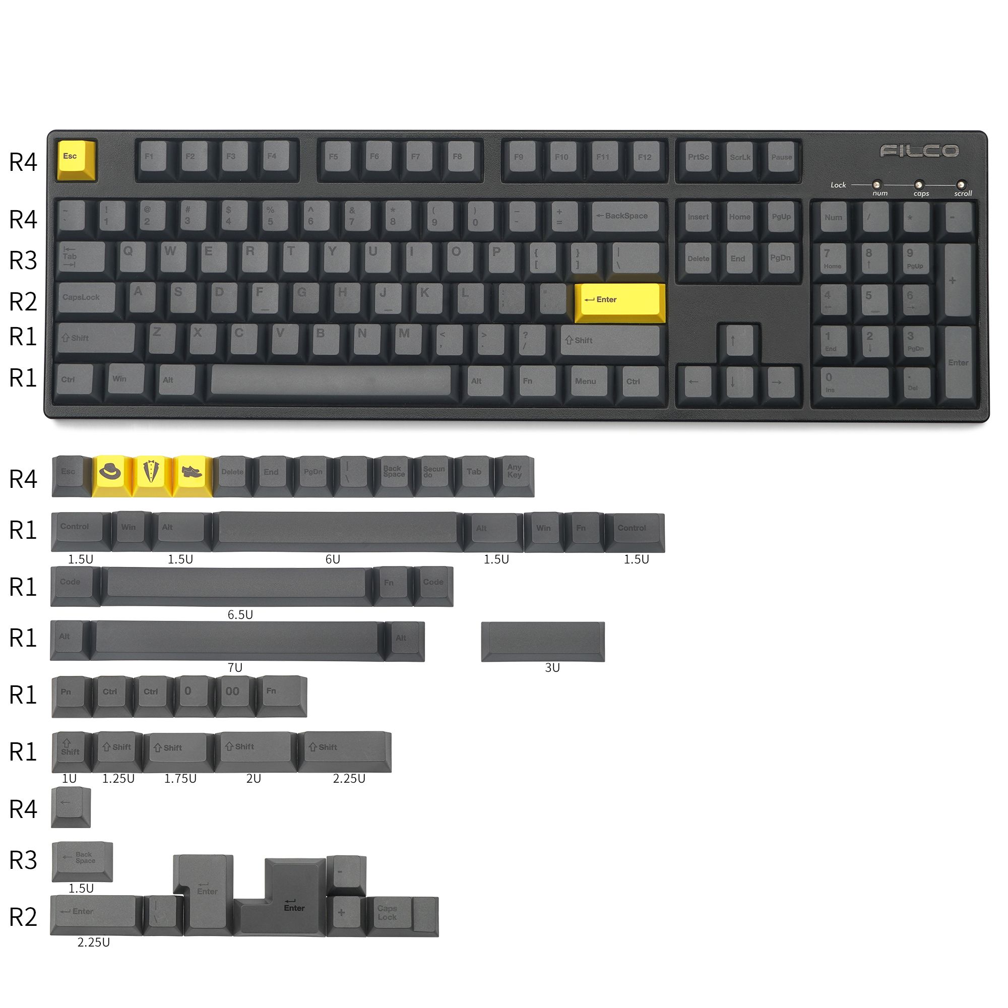 KBDfans 151keys Cherry Profile DYE-SUB LIMATED PBT English Korean Keycaps Cherry MX Mechanical Keyboard KBDfans 151keys Cherry Profile DYE-SUB LIMATED PBT English Korean Keycaps Cherry MX Mechanical Keyboard