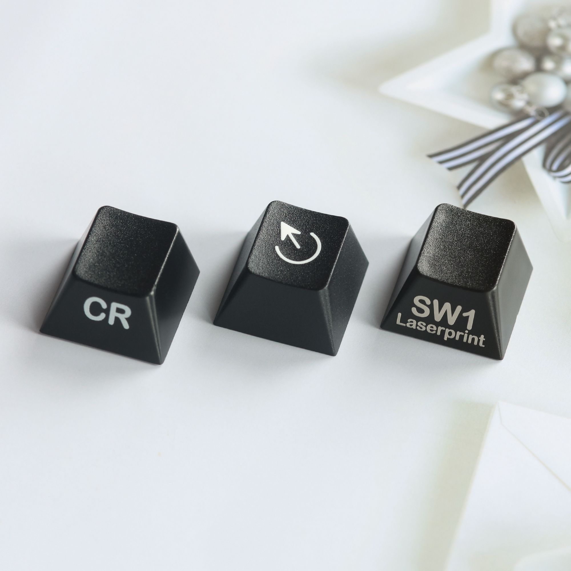 [Base kit] PBTfans™ WOB Doubleshot PBT Material Cherry Profile Keycaps Icon/Text Modifiers /ISO Enter/1.75U Shift/Command key