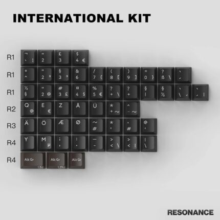 PBTfans™ Resonance Keycaps Numapd/Spacebar/40s/International Kit Artisan Metal keycap Cherry Profile Fit Cherry MX-style