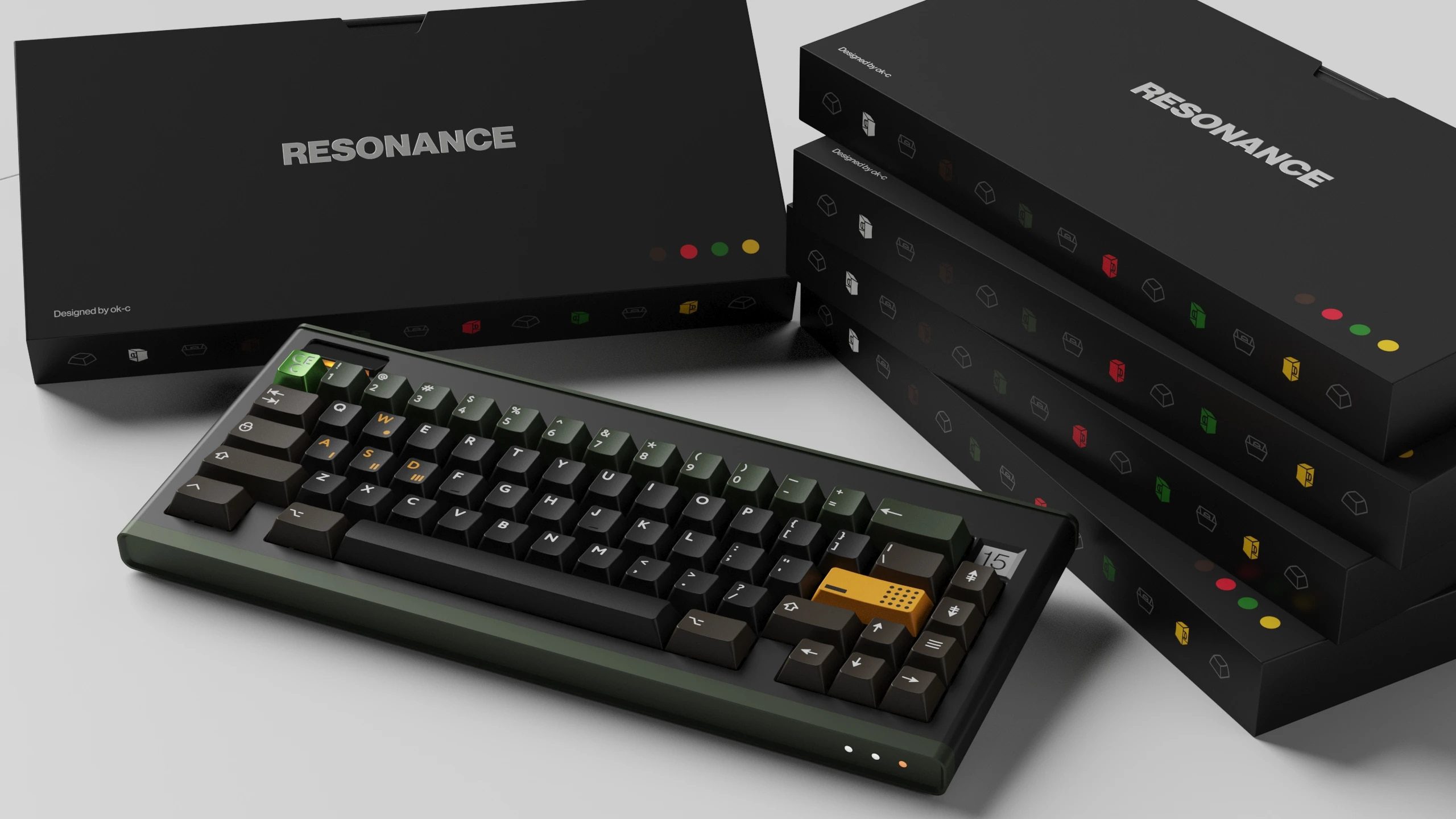 [Base Kit] PBTfans™ Resonance Keycaps PBT Doubleshot Cherry Profile For MX-style Mechanical Keyboard