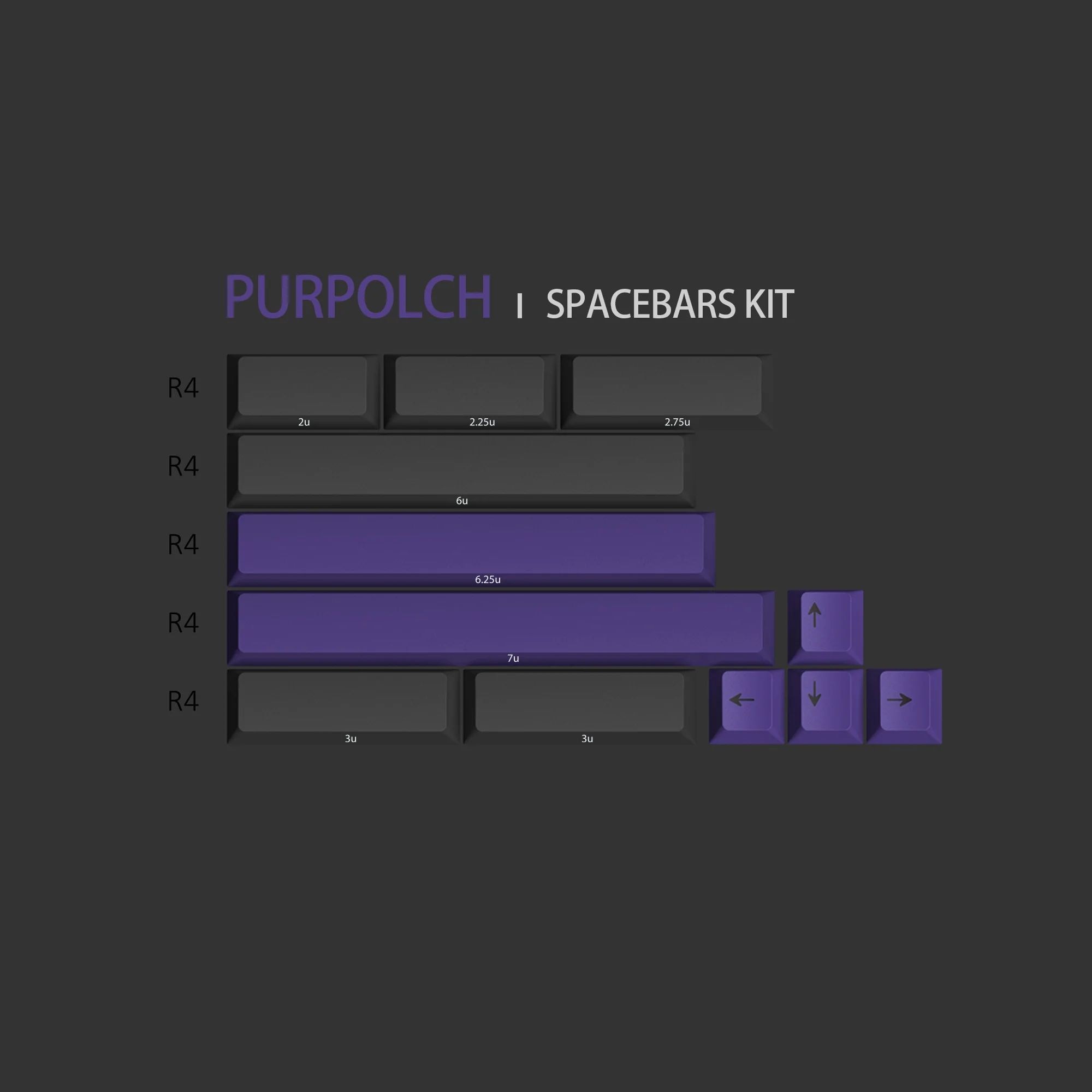 PBTfans™ Purpolch Numpad/Spacebar/40s/Internatioal Kits PBTfans™ Purpolch Numpad/Spacebar/40s/Internatioal Kits
