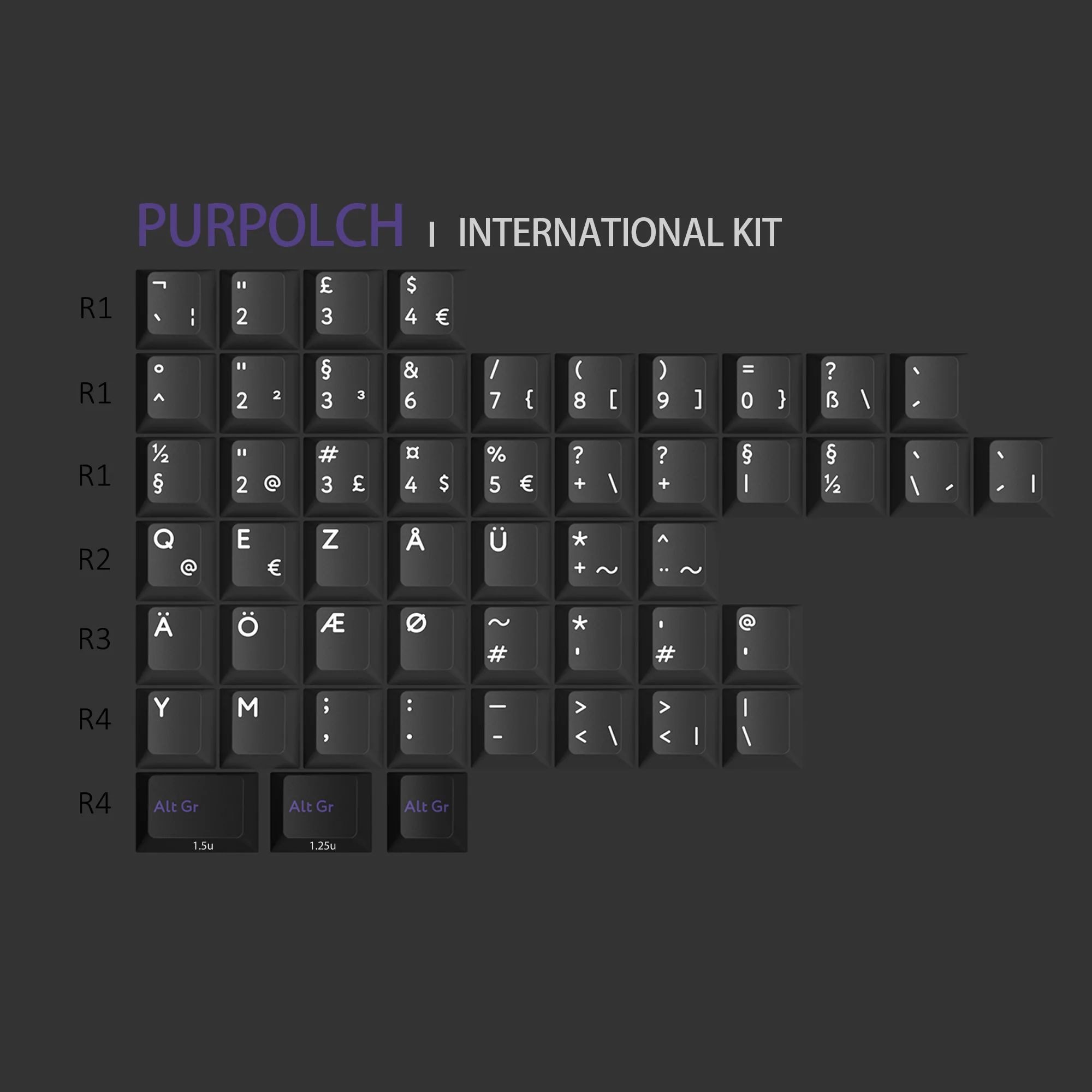 PBTfans™ Purpolch Numpad/Spacebar/40s/Internatioal Kits PBTfans™ Purpolch Numpad/Spacebar/40s/Internatioal Kits