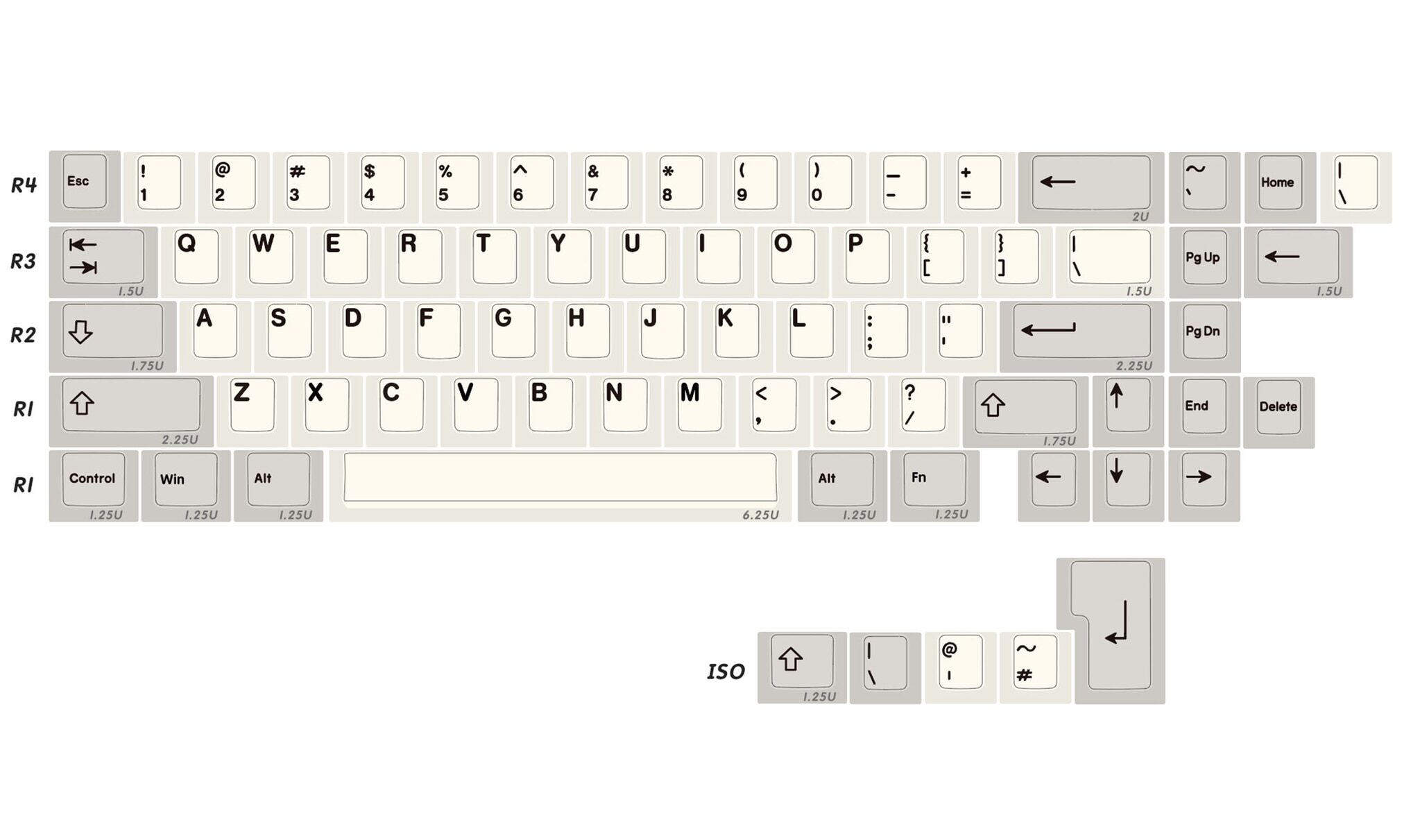 KBDfans 76 keys Cherry Profile Dye-sub EPBT Keycaps For KBD67 Lite KBDfans 76 keys Cherry Profile Dye-sub EPBT Keycaps For KBD67 Lite