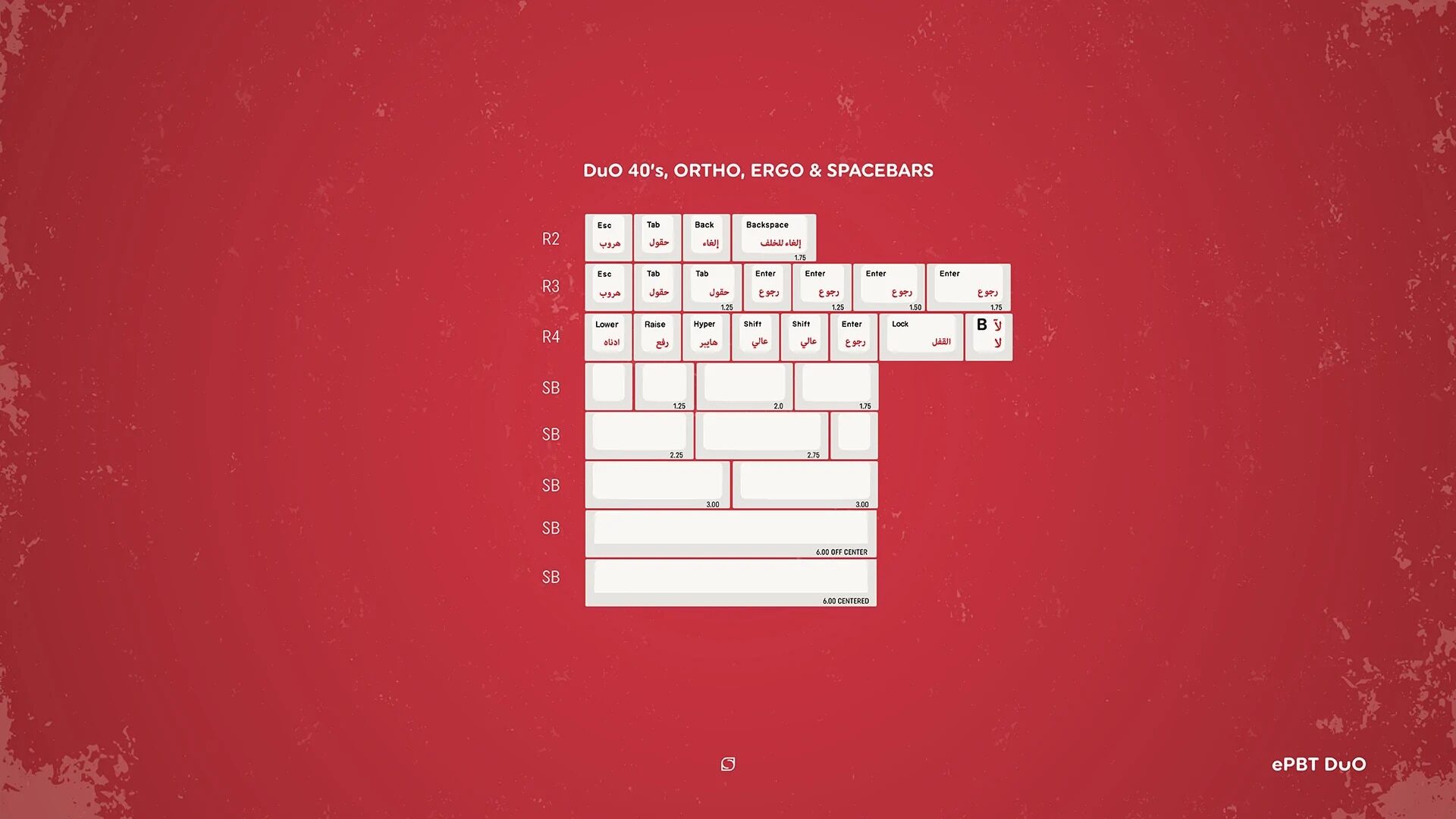ePBT DUO PBT Material Cherry Profile Keycaps Numpad/Spacebar/40s/International Kits ePBT DUO PBT Material Cherry Profile Keycaps Numpad/Spacebar/40s/International Kits