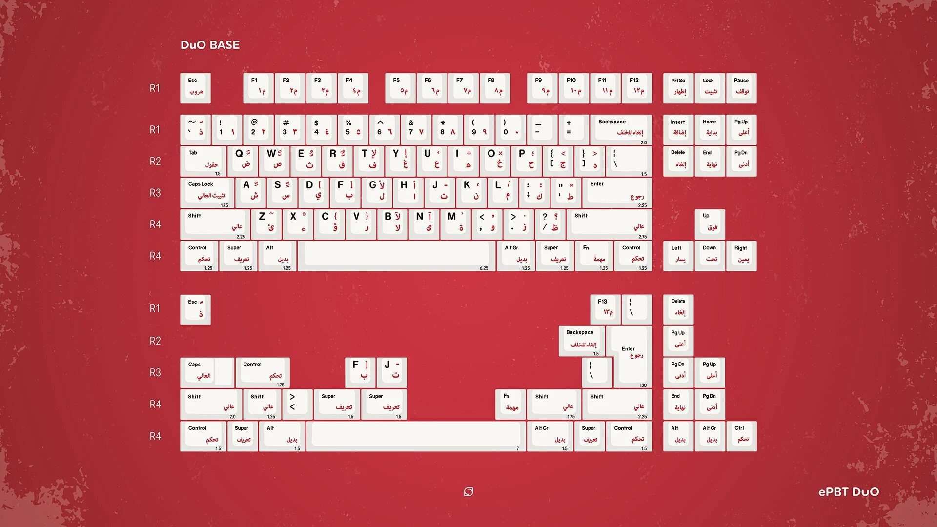 ePBT DUO PBT Material Cherry Profile Keycaps Numpad/Spacebar/40s/International Kits ePBT DUO PBT Material Cherry Profile Keycaps Numpad/Spacebar/40s/International Kits