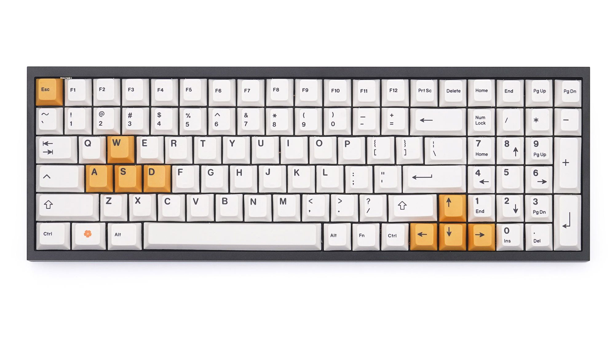 NPKC White Orange Dye-sub Cherry Profile 134 Keycaps NPKC White Orange Dye-sub Cherry Profile 134 Keycaps