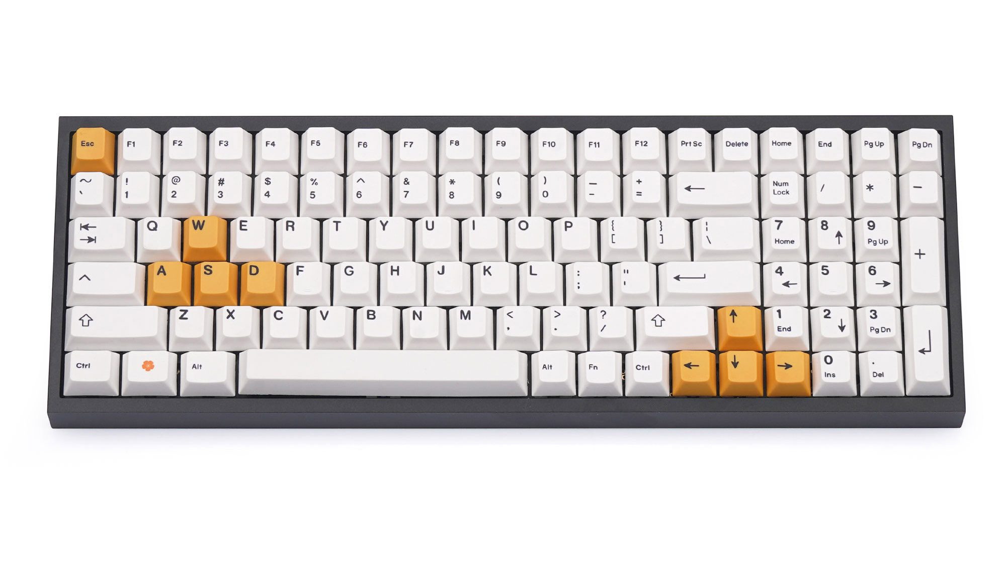 NPKC White Orange Dye-sub Cherry Profile 134 Keycaps NPKC White Orange Dye-sub Cherry Profile 134 Keycaps