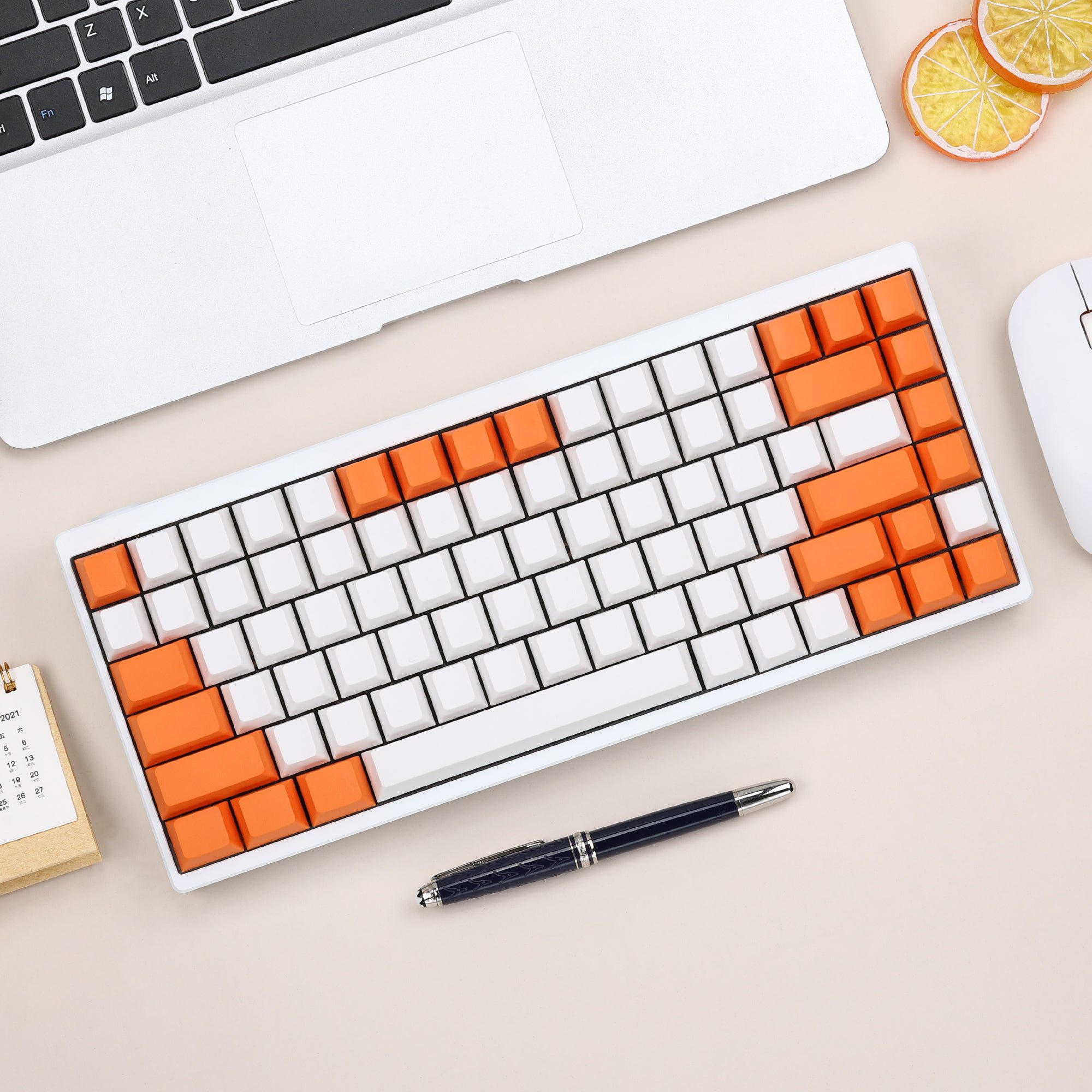 KBDfans Cherry Profile PBT Gray Blue And Orange Blank Keycaps 128 Keys 61/63/67/68/87/104/108/KBD67 Layouts KBDfans Cherry Profile PBT Gray Blue And Orange Blank Keycaps 128 Keys 61/63/67/68/87/104/108/KBD67 Layouts