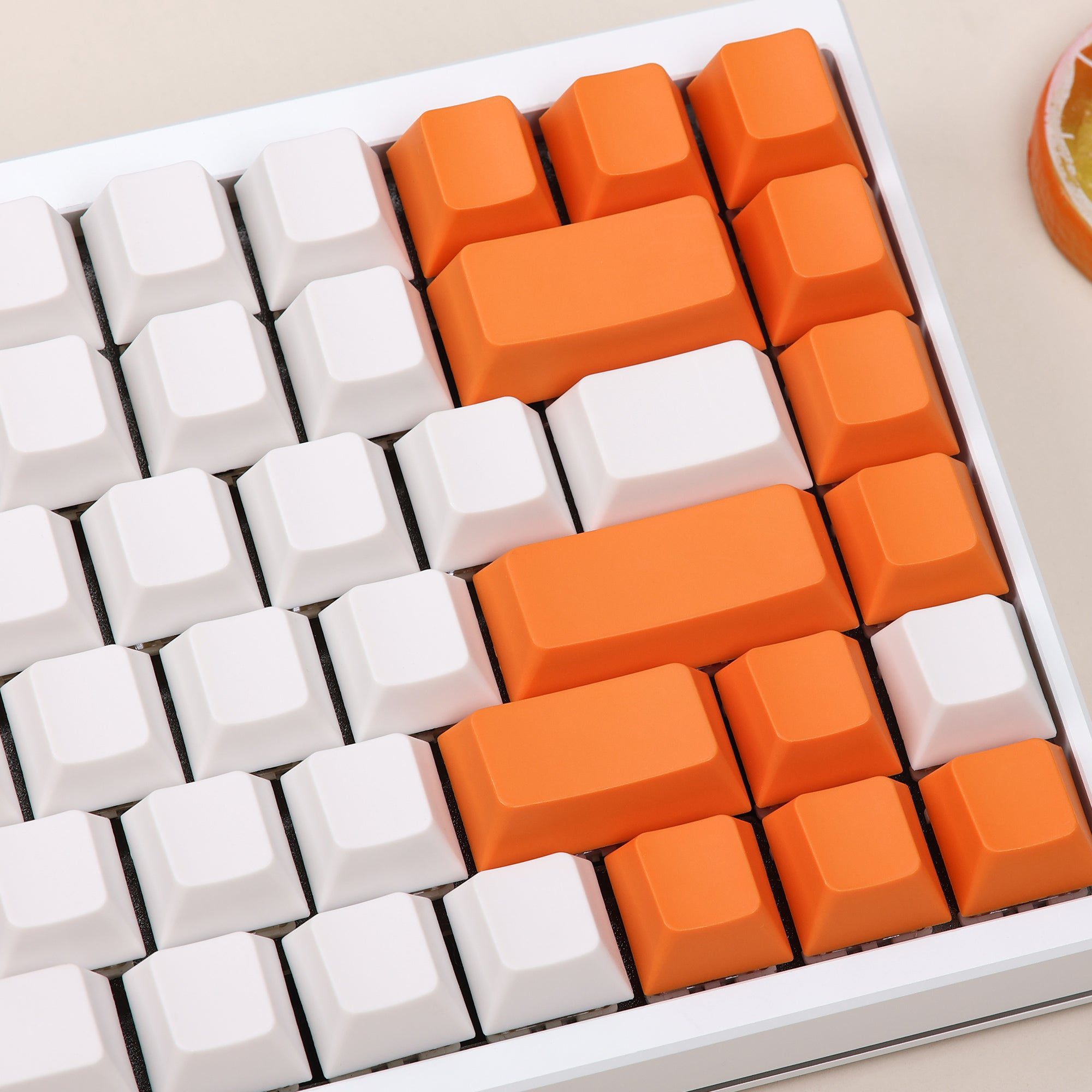 KBDfans Cherry Profile PBT Gray Blue And Orange Blank Keycaps 128 Keys 61/63/67/68/87/104/108/KBD67 Layouts KBDfans Cherry Profile PBT Gray Blue And Orange Blank Keycaps 128 Keys 61/63/67/68/87/104/108/KBD67 Layouts