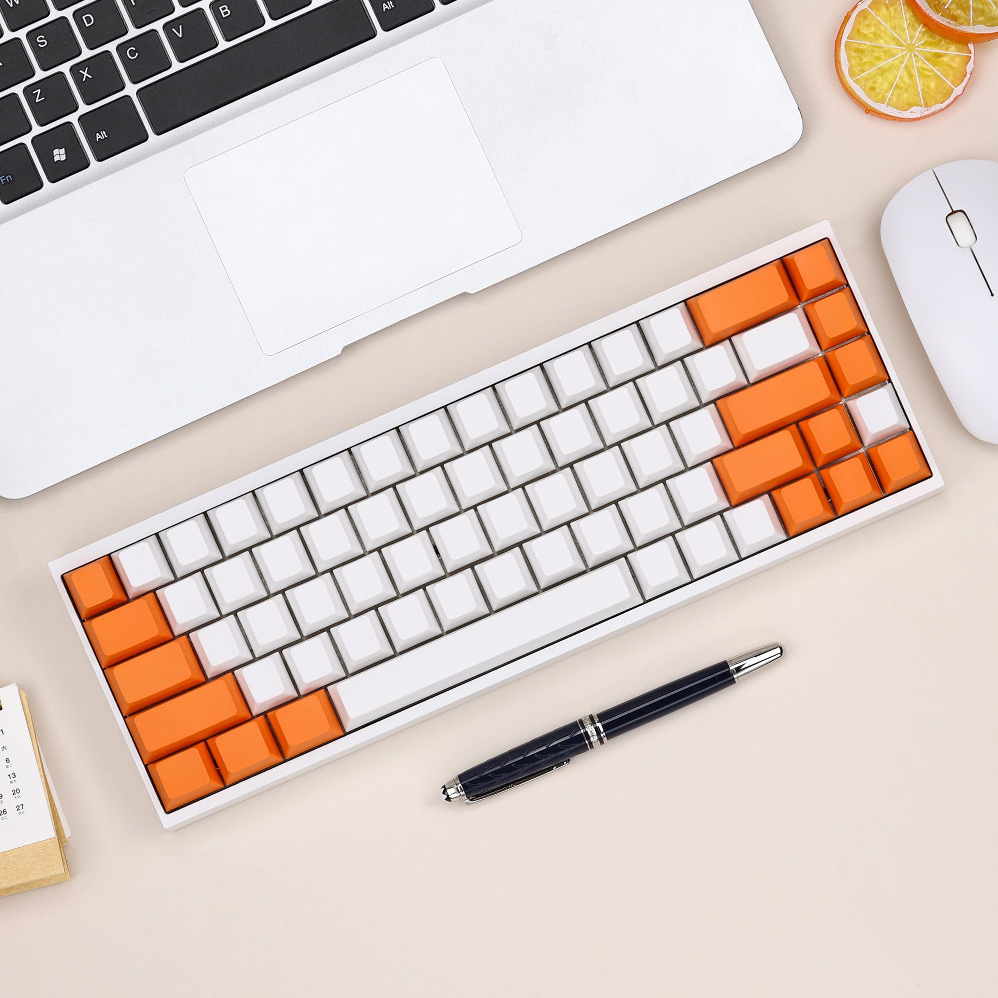 KBDfans Cherry Profile PBT Gray Blue And Orange Blank Keycaps 128 Keys 61/63/67/68/87/104/108/KBD67 Layouts KBDfans Cherry Profile PBT Gray Blue And Orange Blank Keycaps 128 Keys 61/63/67/68/87/104/108/KBD67 Layouts