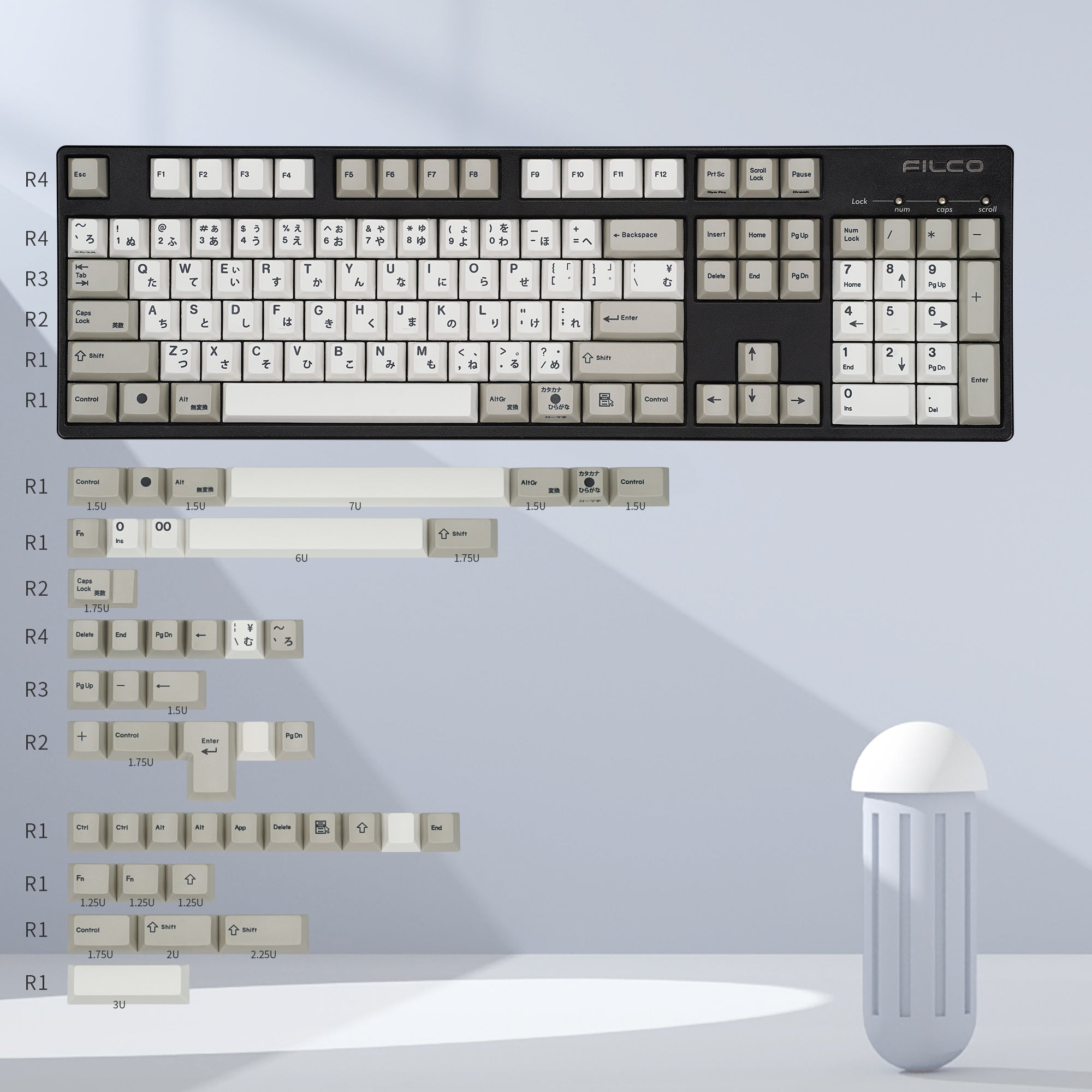 EnjoyPBT Black Japanese 148 Keys Keycaps Set EnjoyPBT Black Japanese 148 Keys Keycaps Set