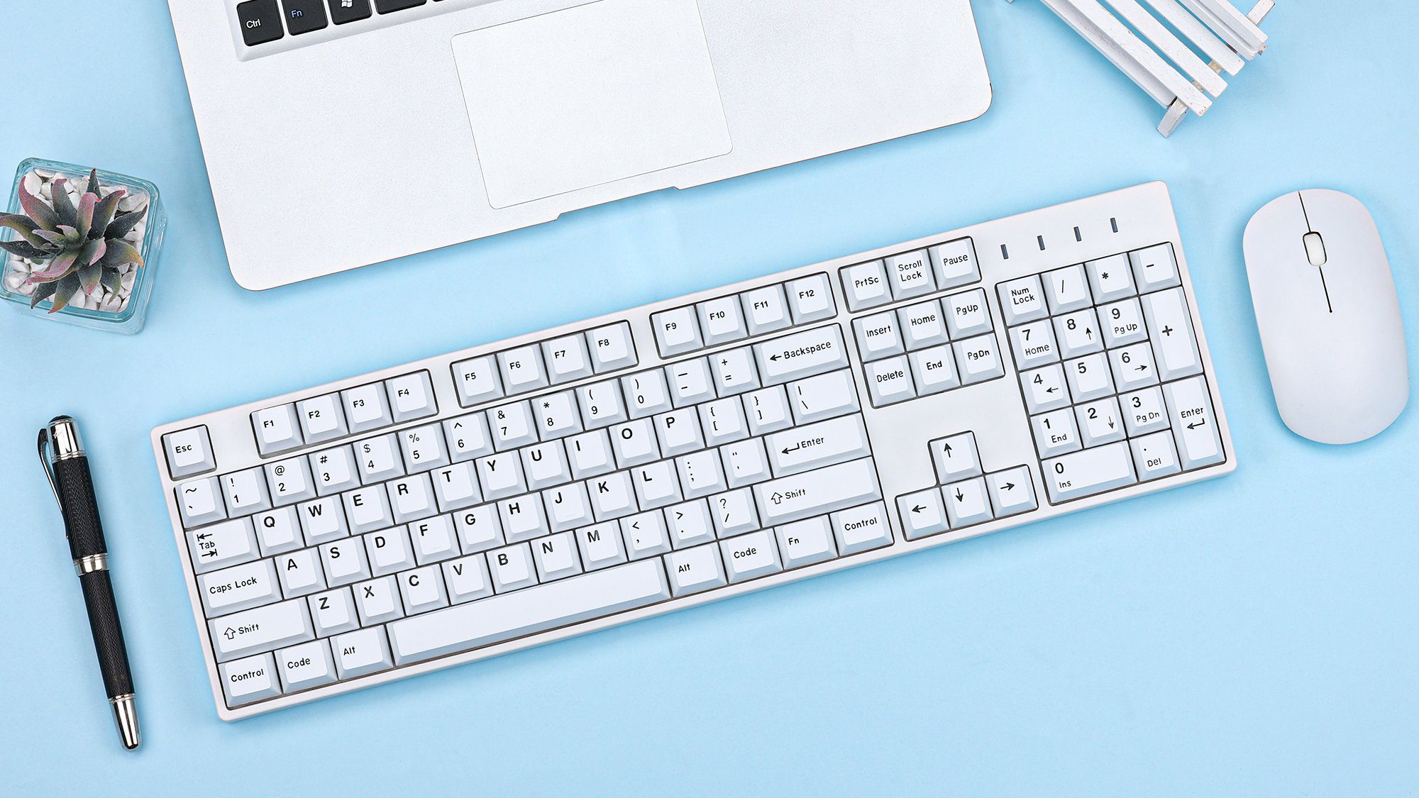 KBDfans WOB/ BOW PBT Doubleshot Keycaps Fit 61/63/64/67/68/84/96 Keys and HHKB Layout For Mechanial Keyboard