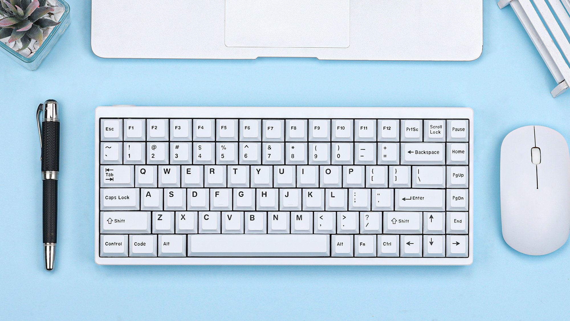 KBDfans WOB/ BOW PBT Doubleshot Keycaps Fit 61/63/64/67/68/84/96 Keys and HHKB Layout For Mechanial Keyboard