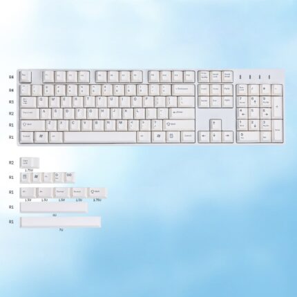 EPBT EnjoyPBT Grey English Keycaps Set For Customized MX Mechanical Keyboard