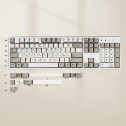 EPBT EnjoyPBT Green&Russian ePBT Keycaps Set 117Keys PBT Cherry Profile For Mechanical Keyboard