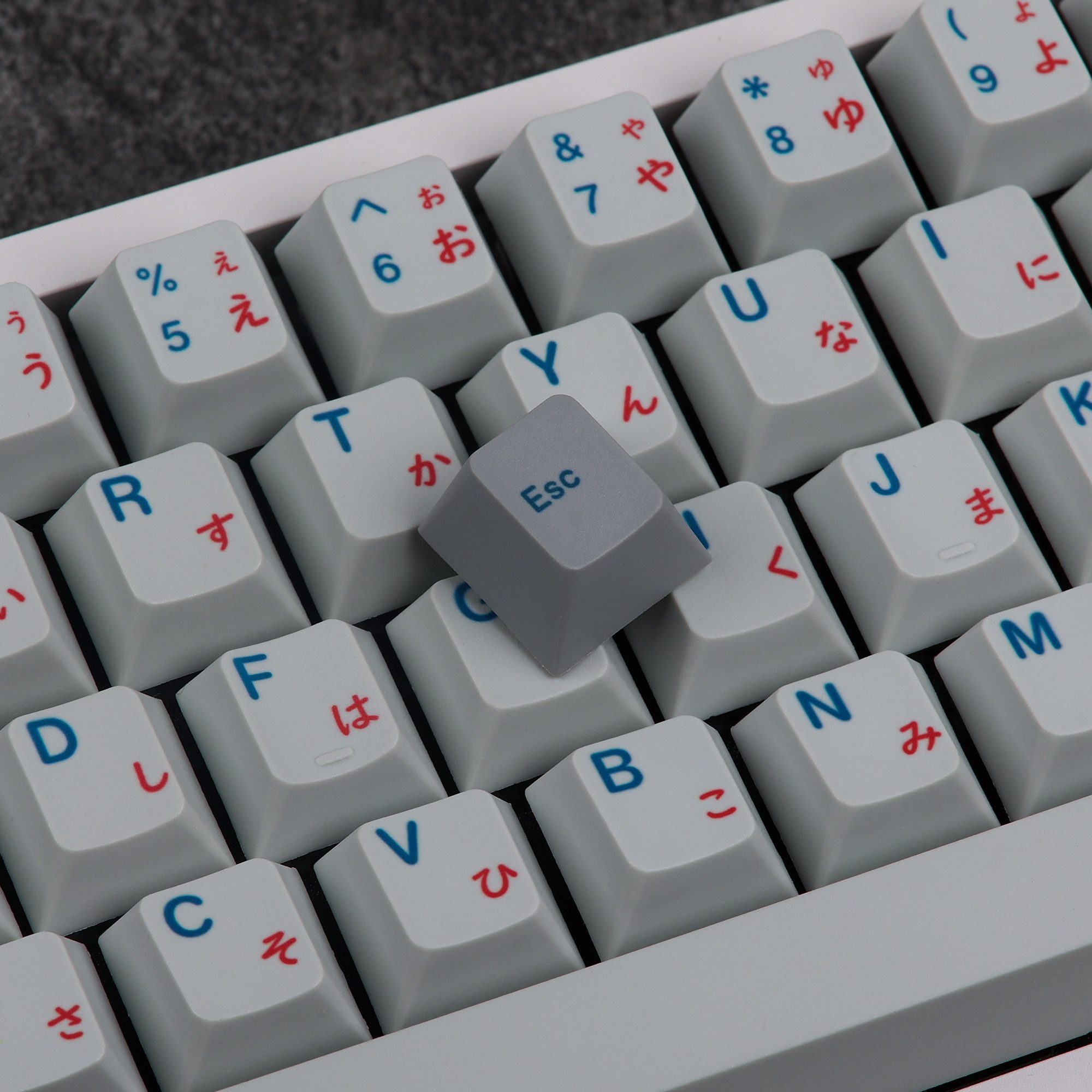 KBDfans Japanese Cherry Profile Grey White and Blue for MX Mechanical Keyboard Clearance Keycaps KBDfans Japanese Cherry Profile Grey White and Blue for MX Mechanical Keyboard Clearance Keycaps