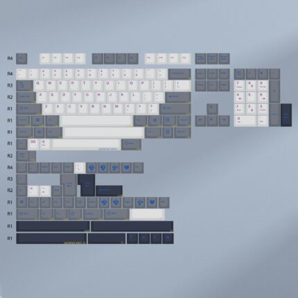 EPBT Enjoypbt Grey White ABS Doubleshot Cherry Profile Keycaps Set For Cherry MX Mechanical Keyboard 1.75U/2U Shift Keys