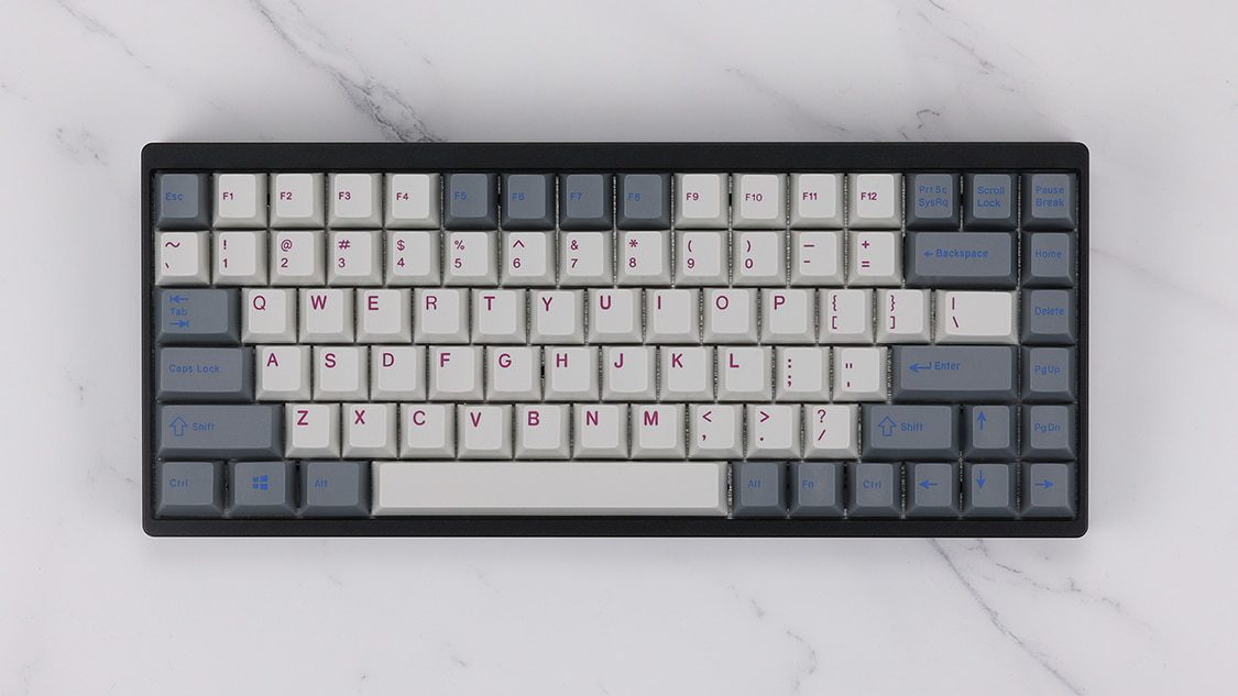 EPBT Enjoypbt Grey White ABS Doubleshot Cherry Profile Keycaps Set For Cherry MX Mechanical Keyboard 1.75U/2U Shift Keys