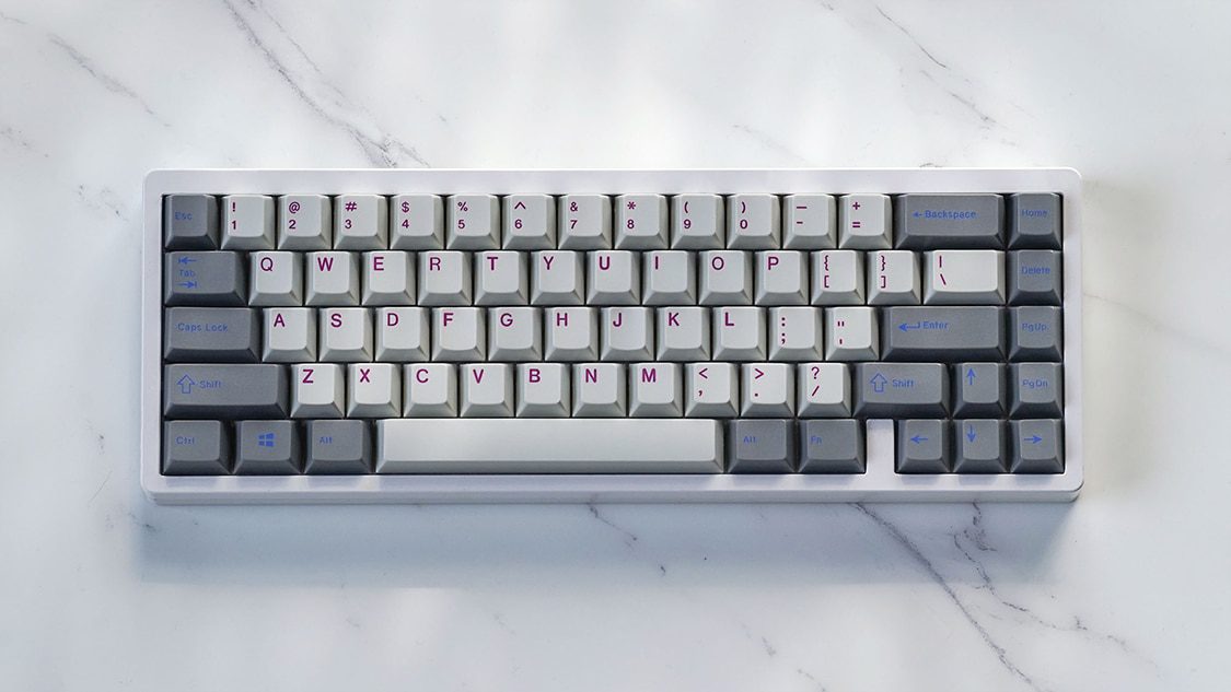 EPBT Enjoypbt Grey White ABS Doubleshot Cherry Profile Keycaps Set For Cherry MX Mechanical Keyboard 1.75U/2U Shift Keys