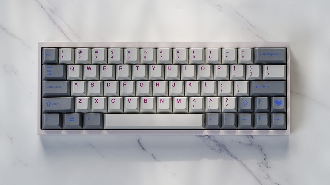 EPBT Enjoypbt Grey White ABS Doubleshot Cherry Profile Keycaps Set For Cherry MX Mechanical Keyboard 1.75U/2U Shift Keys
