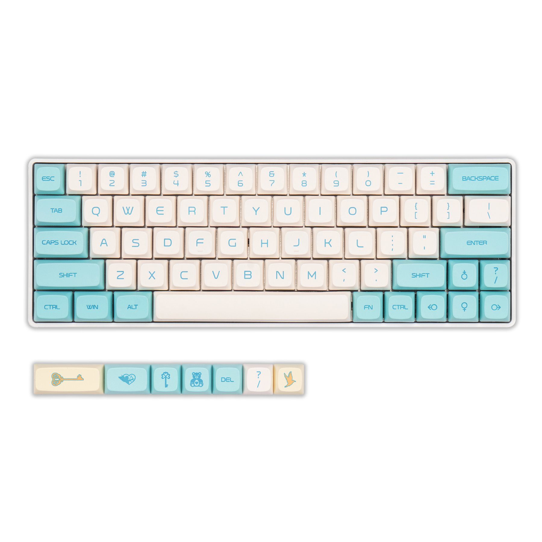 KBDfans PG PBT Bluebird Keycaps Set 61/63/64/68/660/1800MINI/KBD67/MINILA KBDfans PG PBT Bluebird Keycaps Set 61/63/64/68/660/1800MINI/KBD67/MINILA