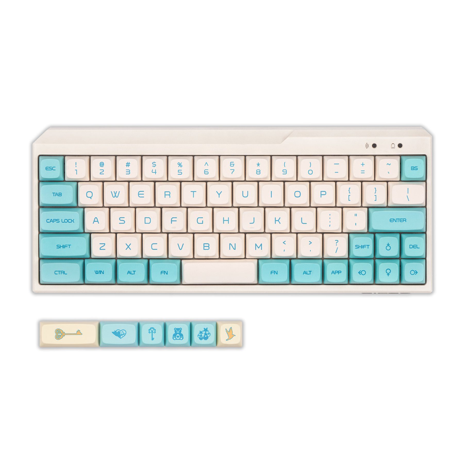 KBDfans PG PBT Bluebird Keycaps Set 61/63/64/68/660/1800MINI/KBD67/MINILA KBDfans PG PBT Bluebird Keycaps Set 61/63/64/68/660/1800MINI/KBD67/MINILA