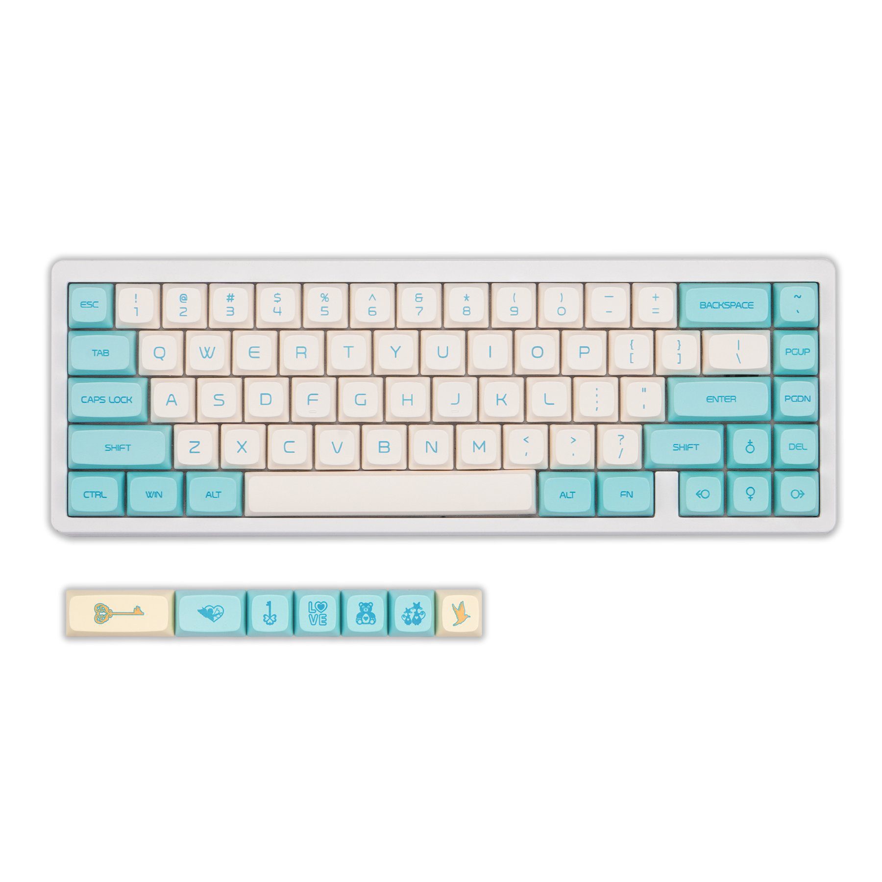 KBDfans PG PBT Bluebird Keycaps Set 61/63/64/68/660/1800MINI/KBD67/MINILA KBDfans PG PBT Bluebird Keycaps Set 61/63/64/68/660/1800MINI/KBD67/MINILA