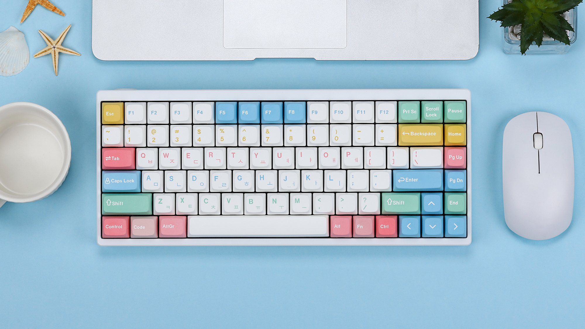 KBDfans 176 keys NP Profile 1950S Multi-Color Dye-Sub Keycaps Fit 63/64/67/68/104/108 Keys For Mechanical Keyboard