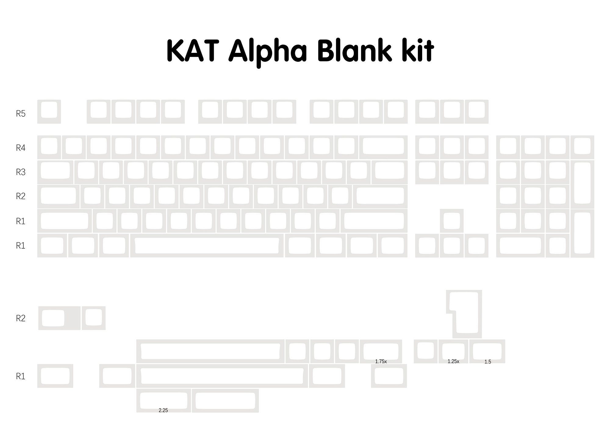 KAT Alpha PBT Keycaps Extra Kit KAT Alpha PBT Keycaps Extra Kit