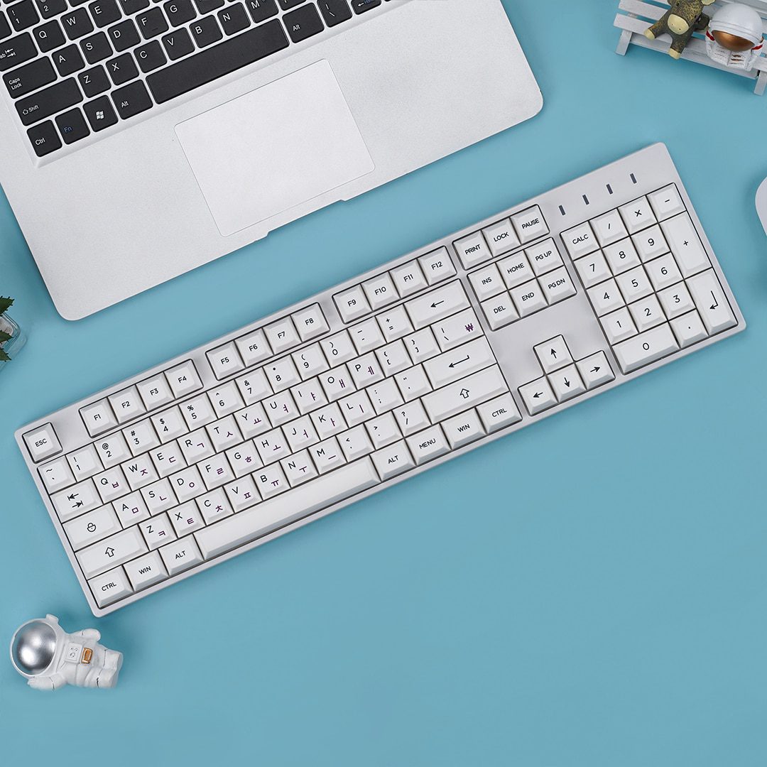 KBDfans KAT BOW 226 White PBT Dye-Sub Keycaps Set For MX Mechanical Keyboard 61/63/67/68/84/87/104 Layout