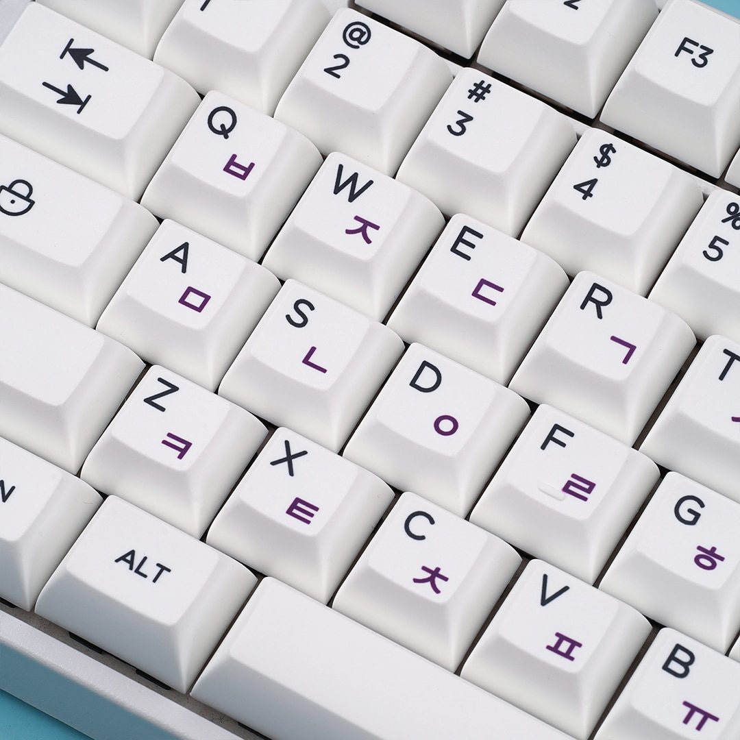 KBDfans KAT BOW 226 White PBT Dye-Sub Keycaps Set For MX Mechanical Keyboard 61/63/67/68/84/87/104 Layout