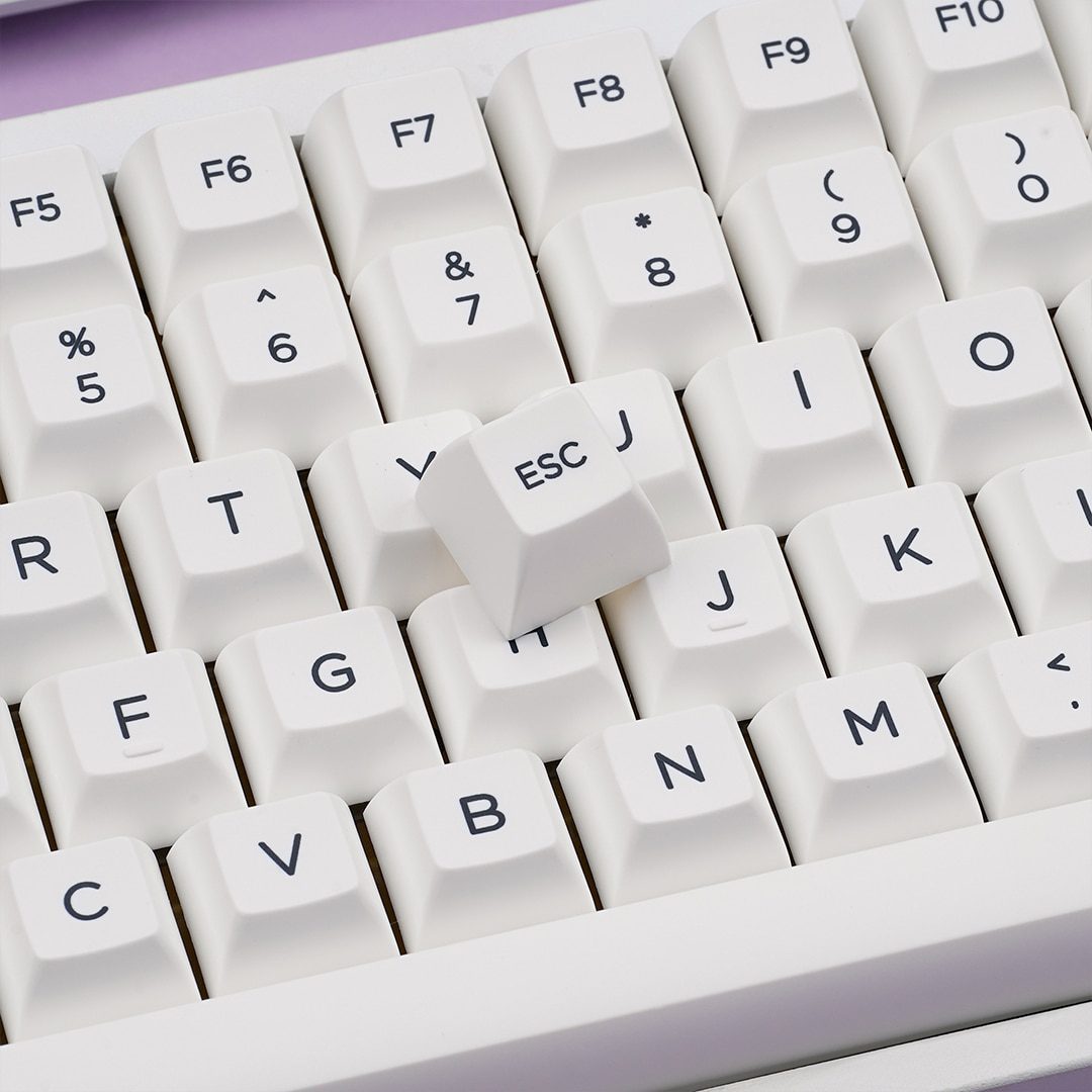 KBDfans KAT BOW 226 White PBT Dye-Sub Keycaps Set For MX Mechanical Keyboard 61/63/67/68/84/87/104 Layout
