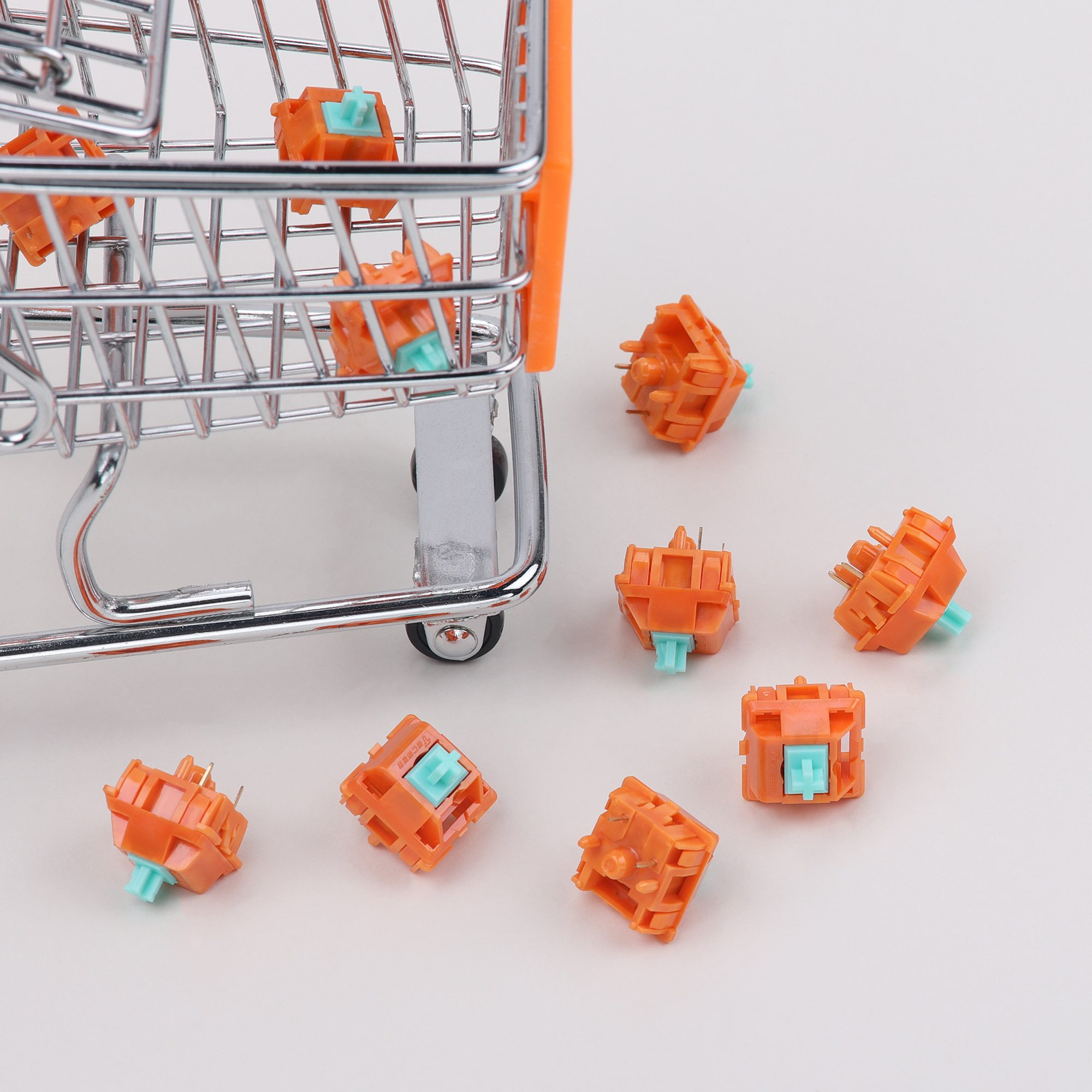 Tecsee Carrot PME Linear Switches POM Stem 68g Spring Swithes For Mechanical Gaming With 5Pins Tecsee Carrot PME Linear Switches POM Stem 68g Spring Swithes For Mechanical Gaming With 5Pins