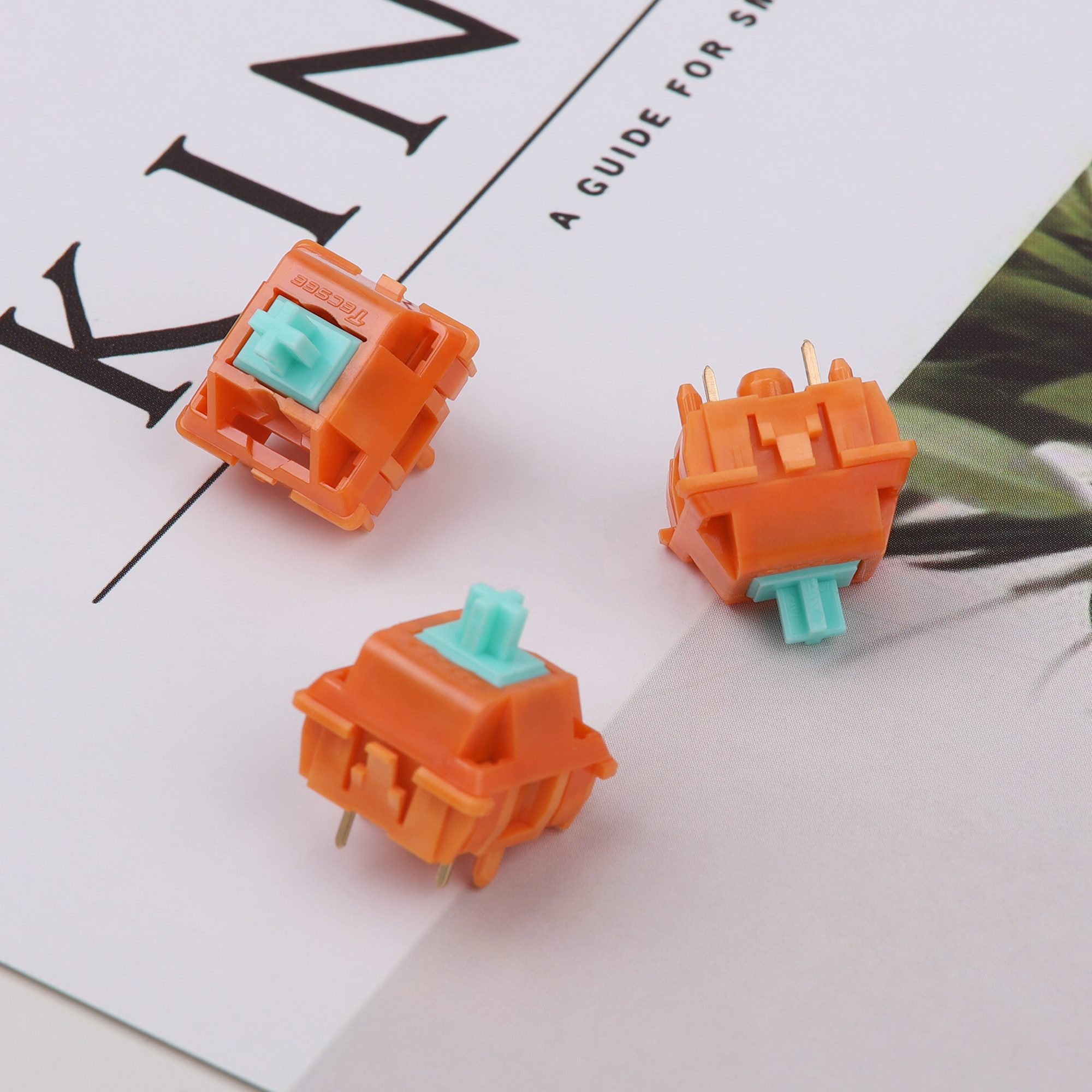 Tecsee Carrot PME Linear Switches POM Stem 68g Spring Swithes For Mechanical Gaming With 5Pins Tecsee Carrot PME Linear Switches POM Stem 68g Spring Swithes For Mechanical Gaming With 5Pins