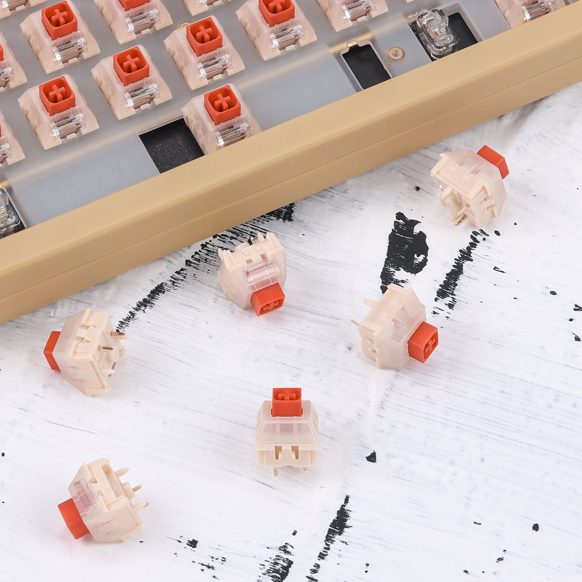 Kailh Red Bean Pudding Switch Mechanical Keyboard Light Guide Post Switch Linear 5pins (10 pcs) Box Switches Kailh Red Bean Pudding Switch Mechanical Keyboard Light Guide Post Switch Linear 5pins (10 pcs) Box Switches