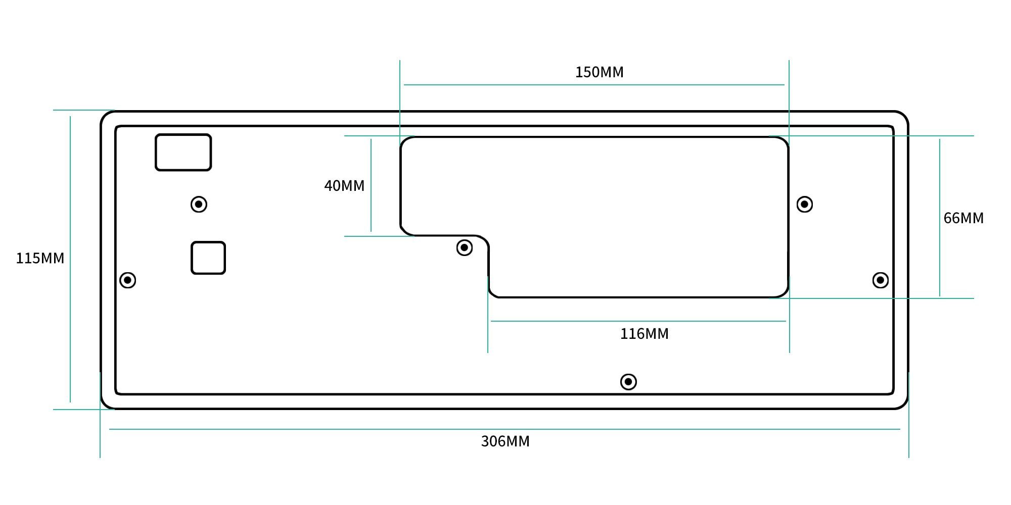Alopow 60% Resin Case for Customized Mechanical Keyboard