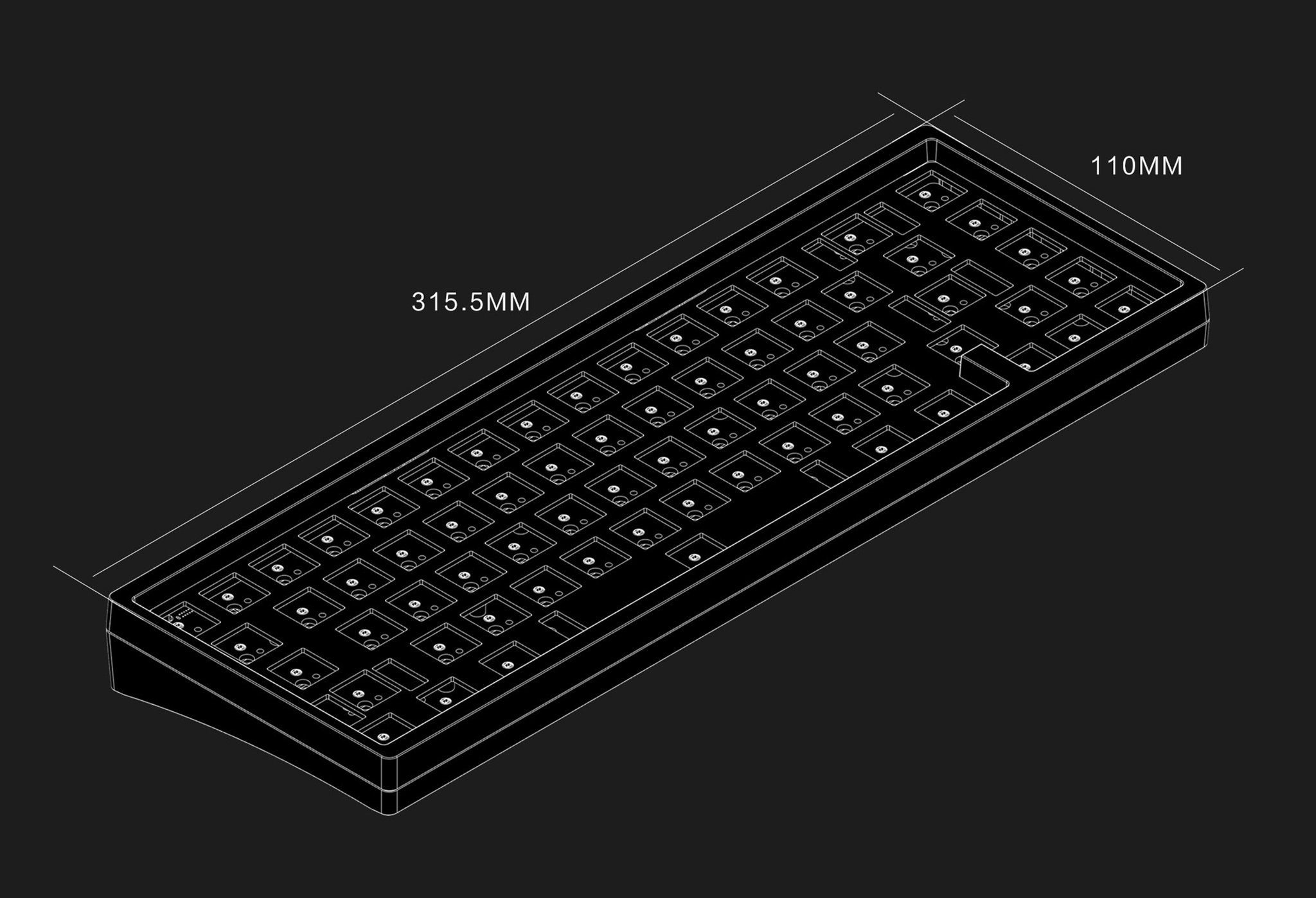 [ISO Version] KBD67 Lite R4 Mechanical Keyboard DIY KIT ISO Wired Version Fit with MX and MX clone switches Mechanical Keyboard