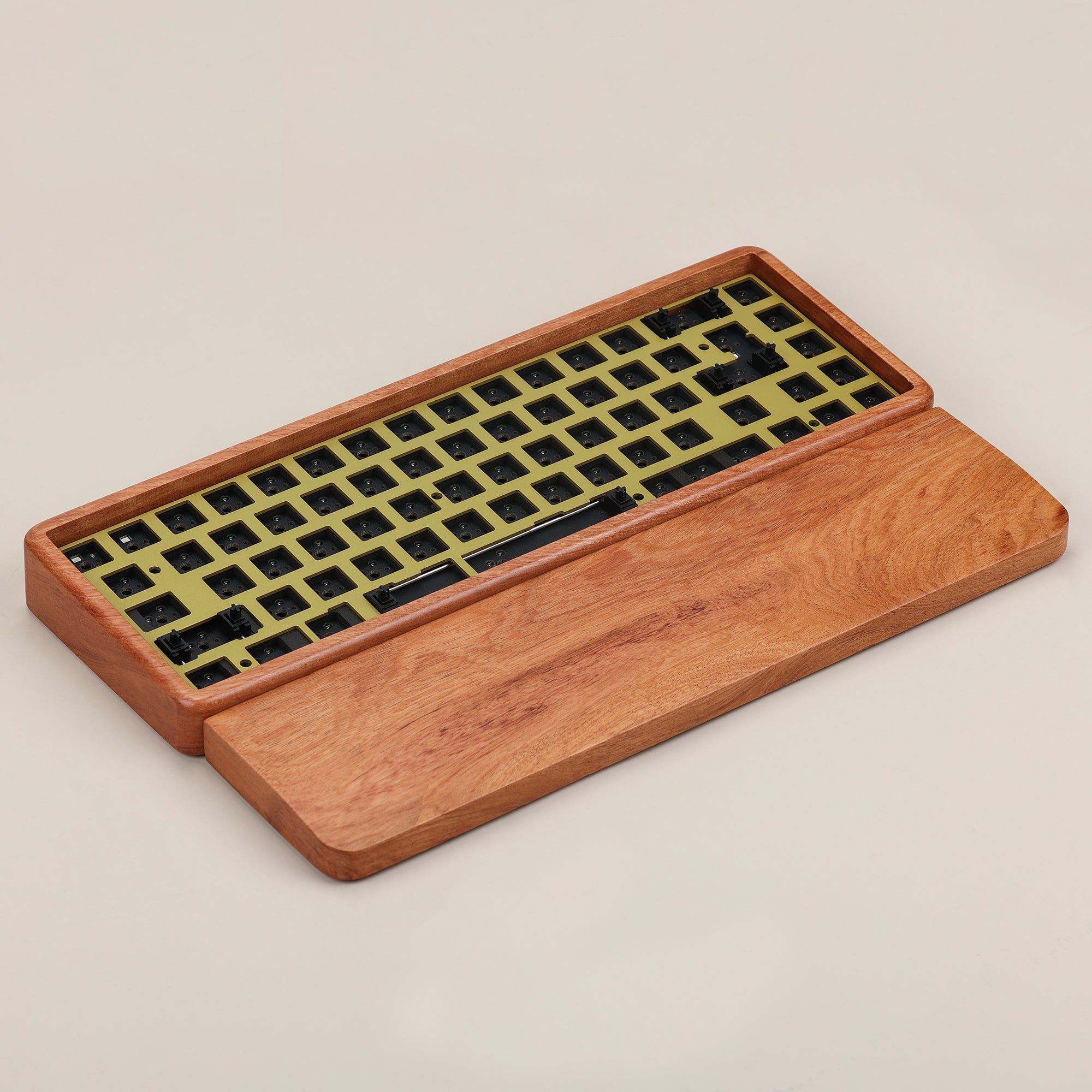 KBDfans 65% Wooden Case Hot-Swap Mechanical Keyboard DIY KIT With Wrist Tray Mount KBDfans 65% Wooden Case Hot-Swap Mechanical Keyboard DIY KIT With Wrist Tray Mount